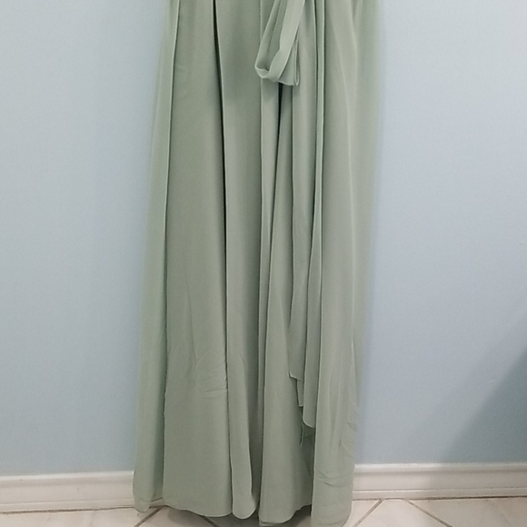 Sage green wrap dress (bridesmaid) - Picture 3 of 3